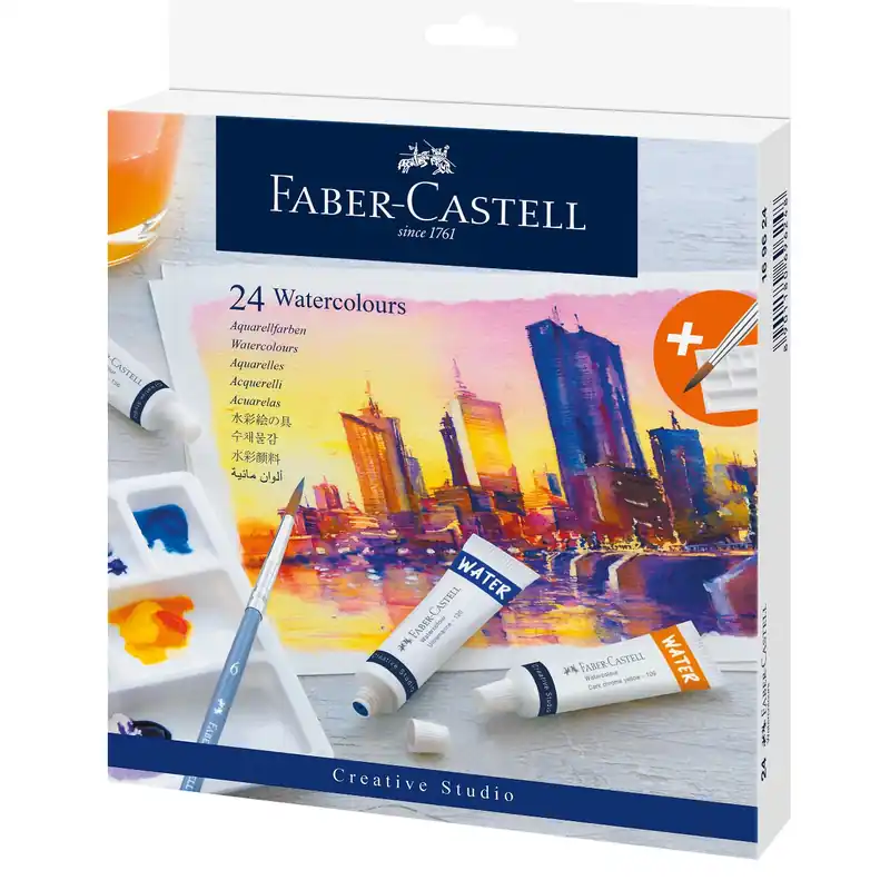 Aquarellfarben 24er SetFaber-Castell 169624- 24 x 9 ml Tuben Jetzt Zugreifen