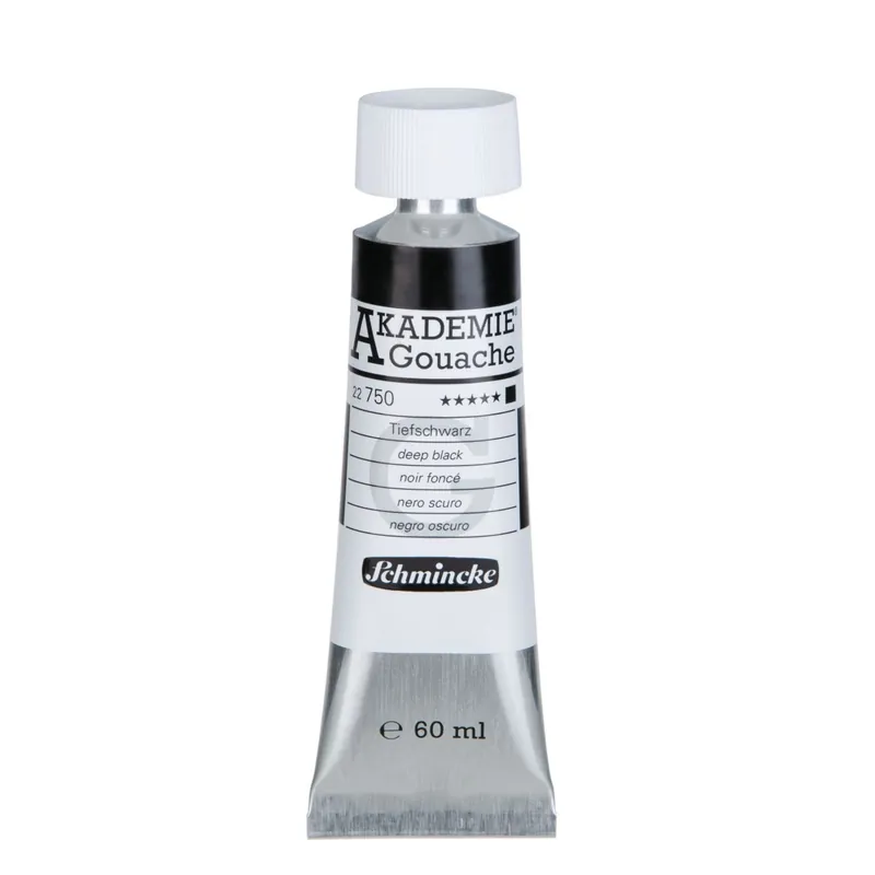 AKADEMIE Gouache 750 tiefschwarzSchmincke 60 ml Tube Premium