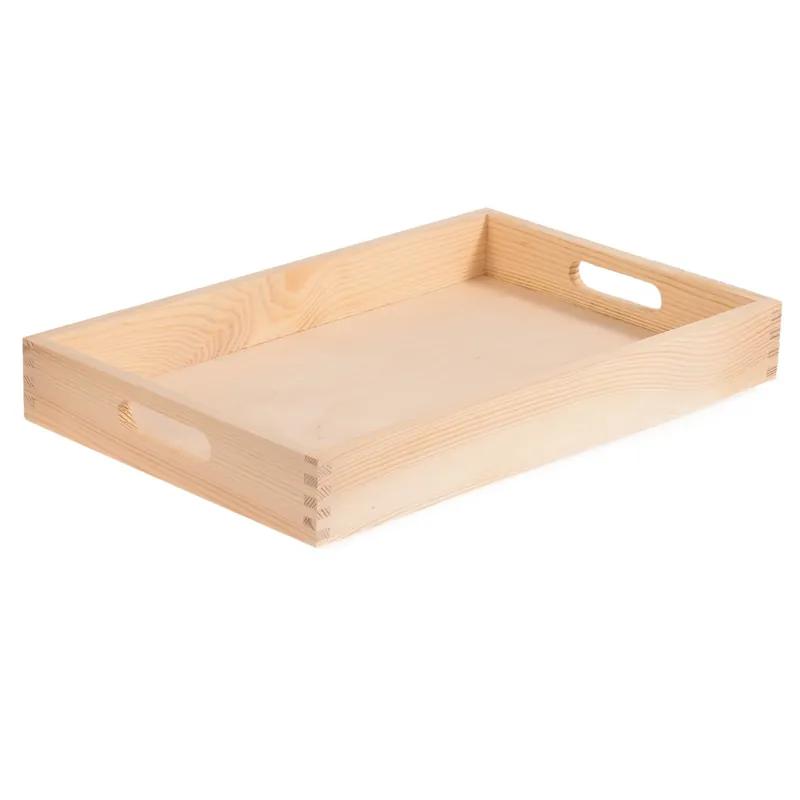 Holztablett aus stabilem KiefernholzGröße 38,5x 24,5 x 5 cm Mengenrabatt